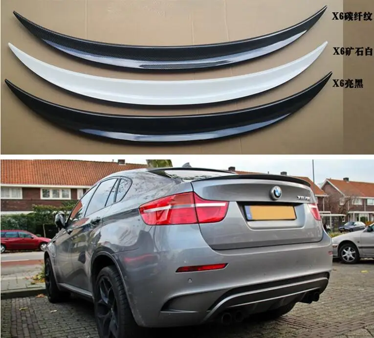 High Quality ABS PAINT REAR TAIL WING TRUNK LIP SPOILER FOR BMW X6 E71 2008 2009 2010 2011 2012 2013 2014 | Автомобили и