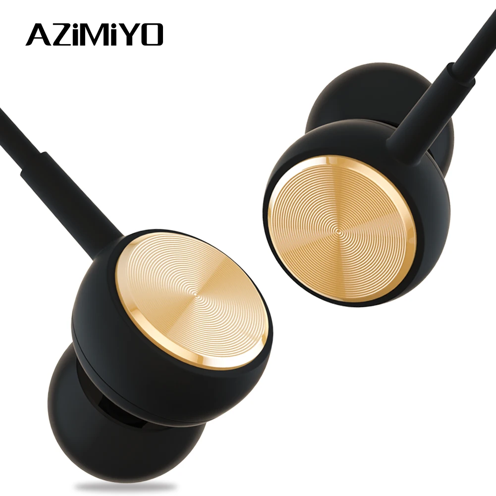 AZiMiYO DJ2 наушники вкладыши с басами спортивные проводные микрофоном для телефона