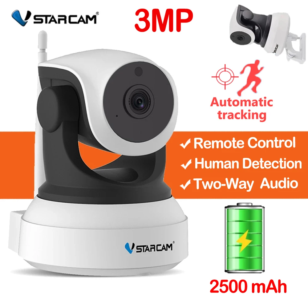 VStarcam3MP1296PBatteryIPCameraWifiHomeSecurityCamara