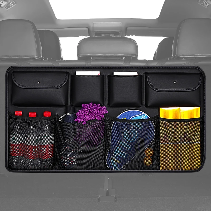 Car Seat Back Storage Bag Car Seat Back Organizer Car Trunk Organizer Backseat Storage Bag High Capacity Adjustable Auto Seat Back Oxford Cloth Organizers Universal Multi-use