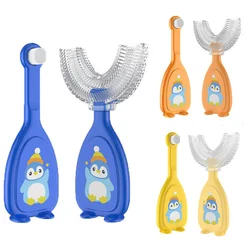 U-shape Baby Toothbrush For Children's Teeth Oral Care Cleaning Brush 360 Degree Soft Silicone Teethers Kids Health Care 2-12Y