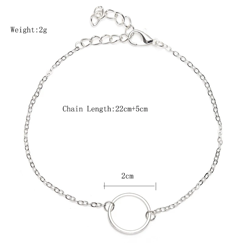 SHUANGR браслеты для лодыжки геометрической формы большой круг для женщин аксессуары для ног летний босиком на пляже браслет под сандалии лодыжки на ноге женские