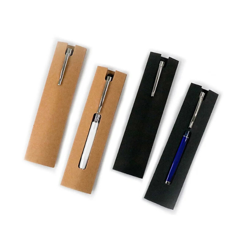 5pcs Handmade Craft Paper Pen Bag Gift Pencil Bag Holder Case Vintage Retro Style Pen Pouch Holder Single Pencil Bag