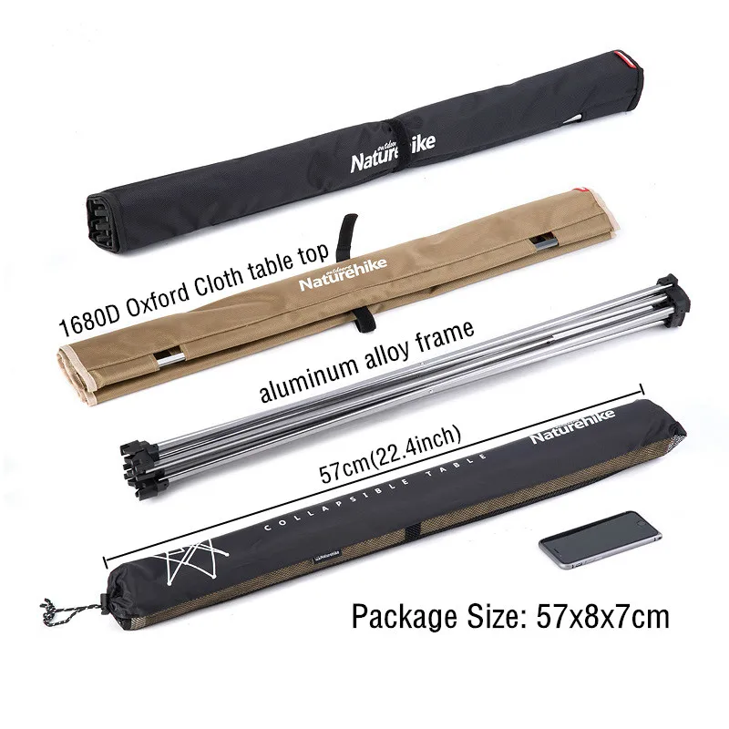  Camping Table Collapsible Lightweight Aluminum Portable Roll Up Outdoor Folding Patio Metal Foldabl