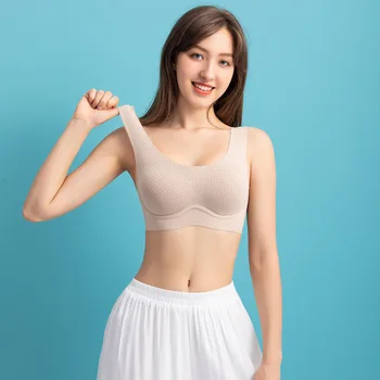 

Solid Seamless Bra Women-Free Steel Ring Sports Popped Small Bust Gathering Sexy Beauty Back Vest Paper Bra Self-made