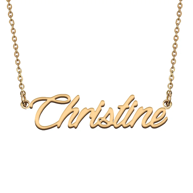 Christine Custom Name Necklace Customized Pendant Choker Personalized Jewelry Gift for Women Girls Friend Christmas Present handel messiah christine schafer nikolaus harnoncourt usa