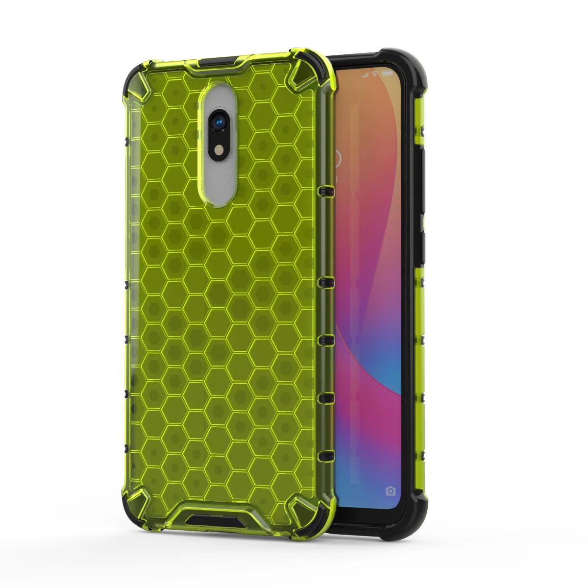 

for Xiaomi Redmi 8A Case for Redmi 8 A Honeycomb Armor Silicone Bumper Shockproof Hard Clear Cover for Redmi 8A