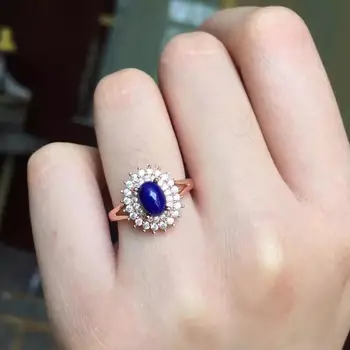 

Lapis ring Natural And Real Lapis Ring Wedding Engagement Rings for Women 925 sterling silver Ring