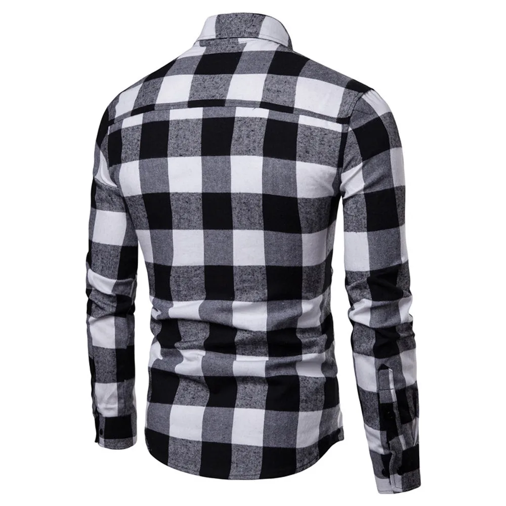 Зимняя одежда для мужчин в клетку с длинным рукавом Beefy Muscle Basic однотонная блузка Футболка Топ, рубашка masculina