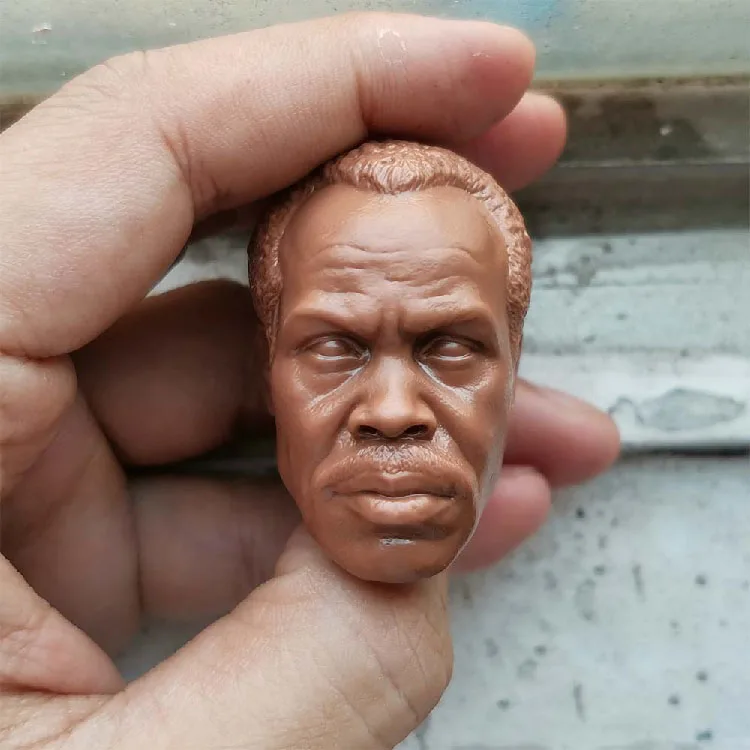 Danny Glover 1/6 масштабная ПВХ Мужская голова лепим Неокрашенная белая голова Мел коламциль джард Гибсон/Danny Glover модель для 12 дюймов экшн-фигурка - Цвет: Danny Glover