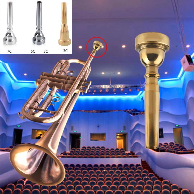 Music Trumpet Mouthpiece 3C/5C/7C Silver For Student Alloy High quality