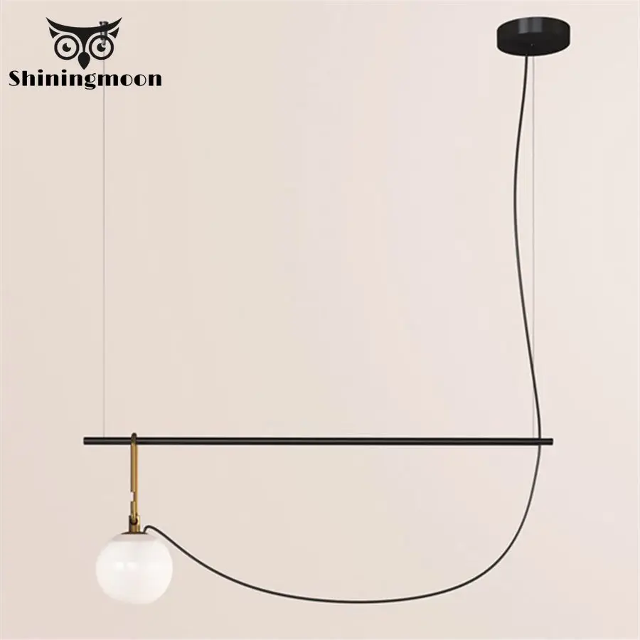 

Postmodern Creative Lines Design Glass Globe Chandelier Lighting Nordic Led Living Room Home Deco Hanging Lamp Lustre Luminaria