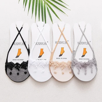 

3 pairs/bag Female Socks Breathable Solid Color Japanese Mesh Transparent Boat Socks Comfortable Shallow Mouth Female Socks