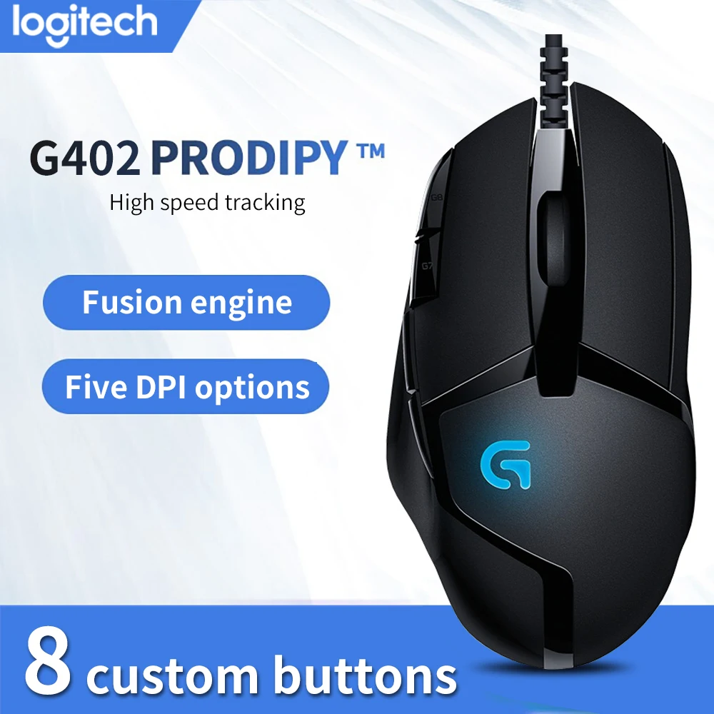

Original logitech G402 Hyperion Fury FPS Computer/laptop Wired Optical Gaming Mouse with High Speed Fusion Engine