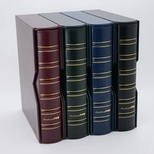 A4 монета Коллекция с пинцетом 3/4 Отверстие клип старшие большой емкости кожаный Альбом для монет коллекция данных хранения Ретро коллекция