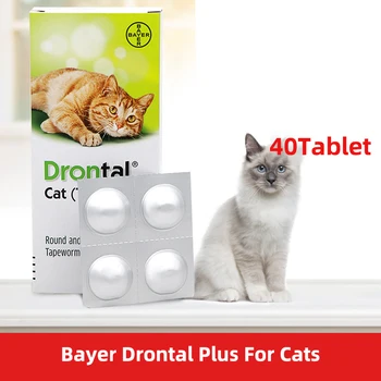 

40 Tablets pets acessorios Bayer Drontal Plus For Cats pets accessories cat accessories pet Drontal Plus For Cats 40 Tablets