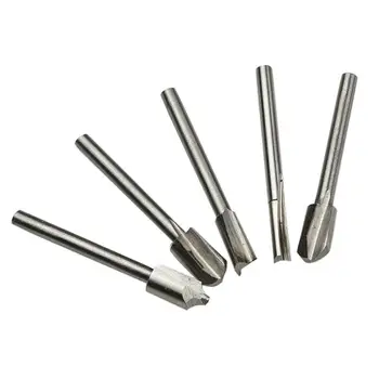 

10pcs 3mm 1/8" HSS Router Bits Woodworking Drill Bits For Dremel Freedom Rotary Tool Carving Knife Pattern