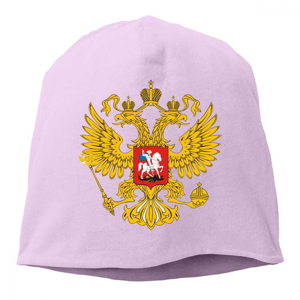 Герб России принт вязанная хлопковая шапка Skullies унисекс для мужчин и женщин Хеджирование кепки Весна Осень Спорт на открытом воздухе Хип-хоп кепка бини