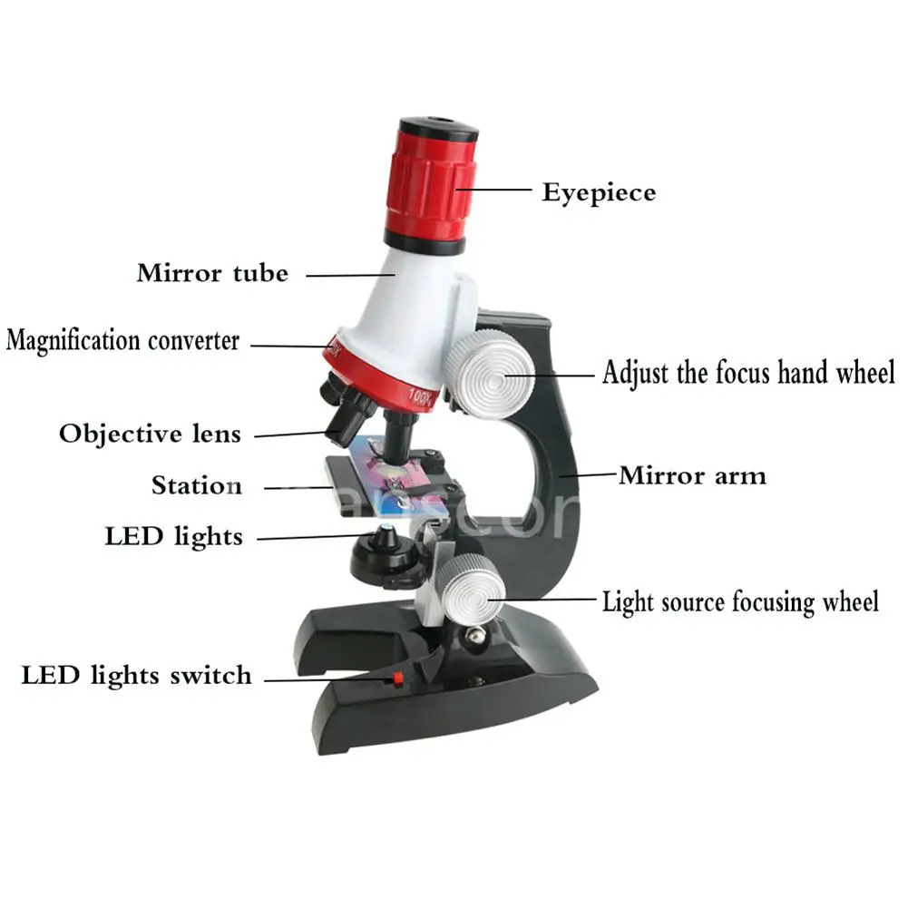  1200 Times Science Toy Children Biology Science Microscope Science Experiment Teaching Aid Set - 4000229347440
