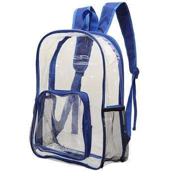 

Security Book Unisex School Backpack Travel Transparent Clear