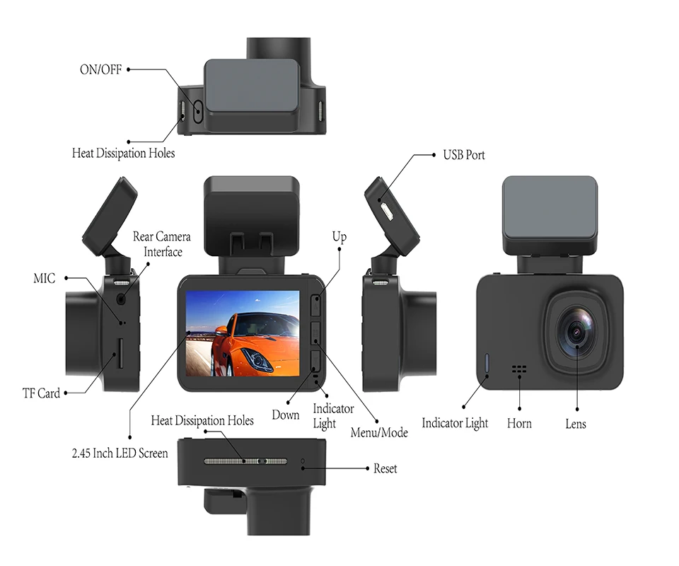 Sony imx 335 видеорегистратор OnReal R1K gps wifi ночного видения видео рекордер 4 K Магнитная