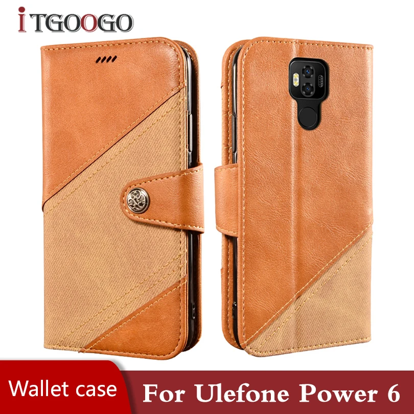 Чехол-Кошелек для Ulefone power 6 противоударный чехол-накладка на магните роскошный