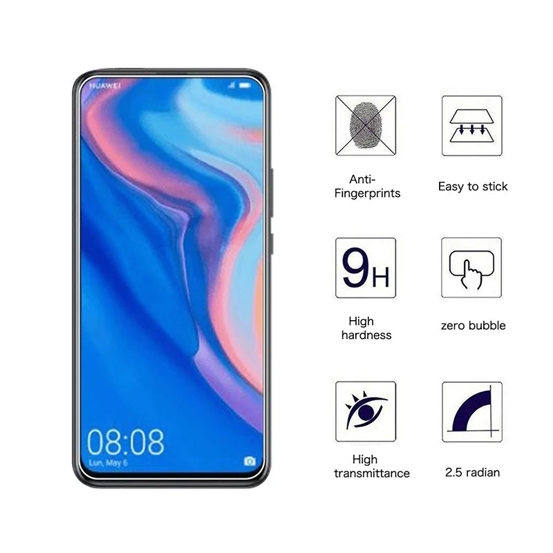 2 шт закаленное стекло для huawei P Smart Z протектор экрана 9H 2.5D телефон на Защитное стекло для huawei P Smart Z стекло