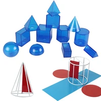 Children 3D Geometric Model Math Toys Transparent Teaching Aids Early Educational Learning Toys For Kids Preschool Volume Shape 1