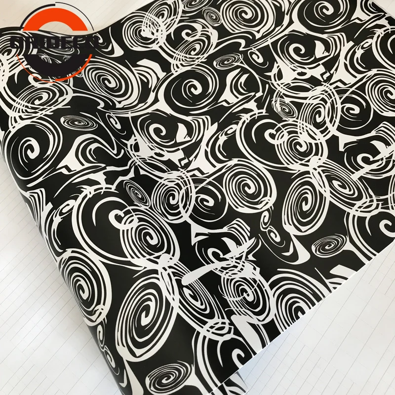 Annual ring black white camo vinyl car sticker 2