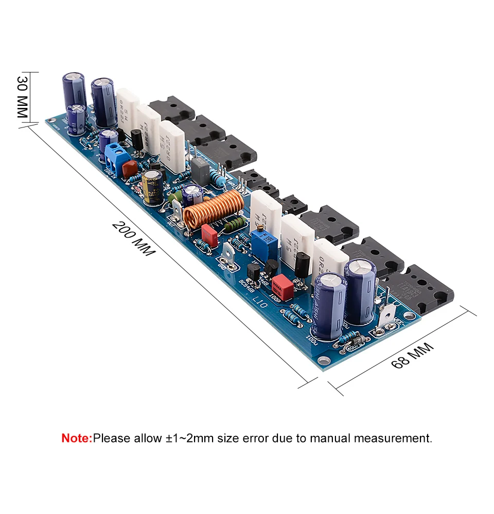 AIYIMA 2Pcs L10 Sound Amplifier Board 300W HiFi 2.0 Channel Class AB Power Amplifiers Amp Transistor A1930 C5171 TT1943 TT5200