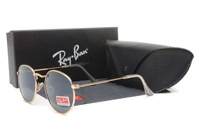 RayBan RB3447 мужские круглые солнцезащитные очки, поляризационные Мужские Женские винтажные очки, аксессуары, солнцезащитные очки, ретро очки для вождения - Цвет: RB3447-5