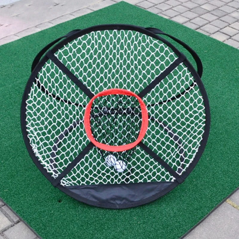 

Golf Chipping Nets Golf Outdoor Chipping Pitching Cages Mat Indoor Collapsible Golfing Target For Practice Golf Training Aid