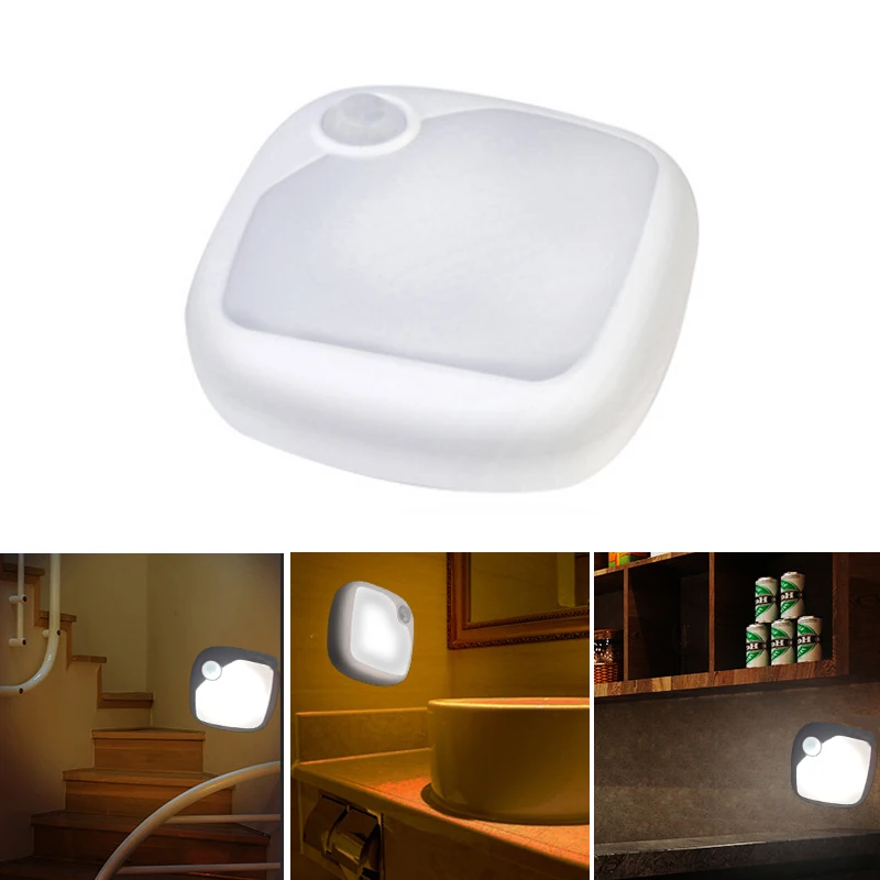 PIR Motion Sensor LED Under Cabinet Light Auto On/Off for Kitchen Bedroom Closet Wardrobe Night Light