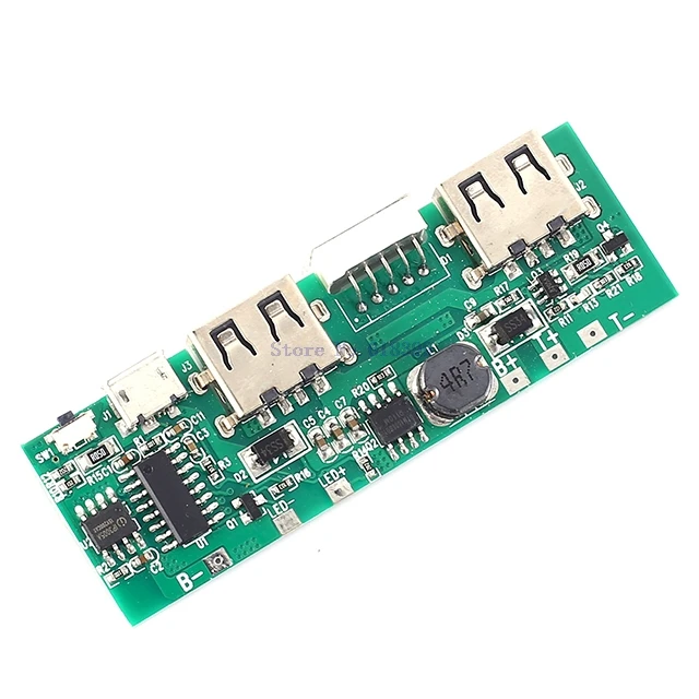 

A7-- Solar Charging Circuit Board Power Boost Module Charger Step UP Module 3.7V to 5V 2.1A Mobile Display