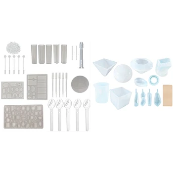 

26 Pcs DIY Silicone Jewelry Casting Molds Set with Resin Casting Molds 12 Pack Silicone Epoxy Resin Craft Molds