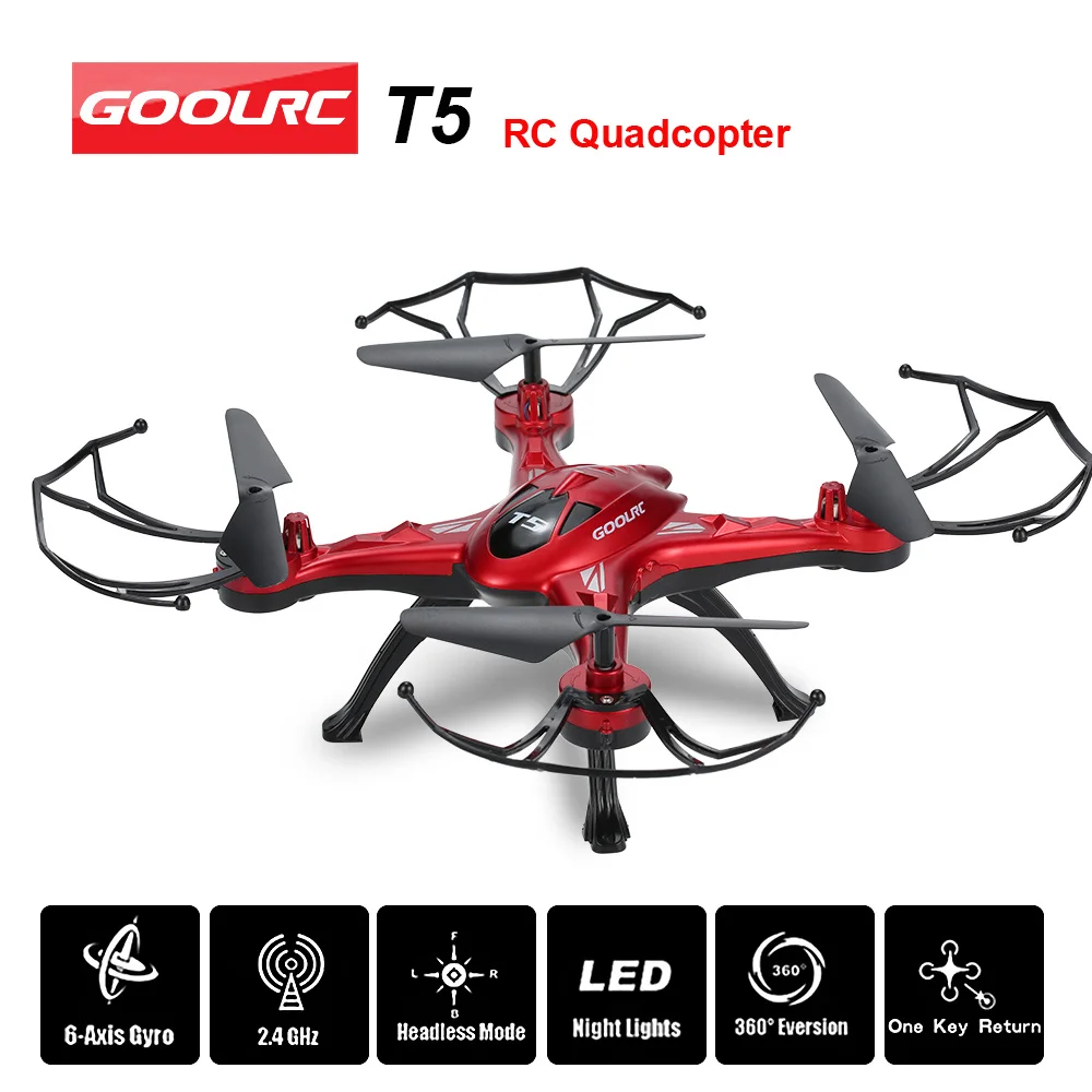 Оригинальный набор T5 2 4 ГГц 4CH 6 axis Gyro RC Quadcopter по нажатию одной кнопки возврата