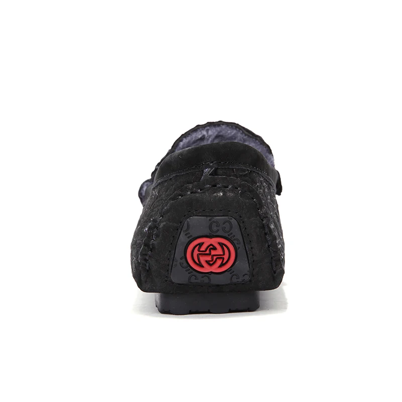 Мужские лоферы с плюшевой подкладкой теплые мягкие мокасины Зимние Замшевые