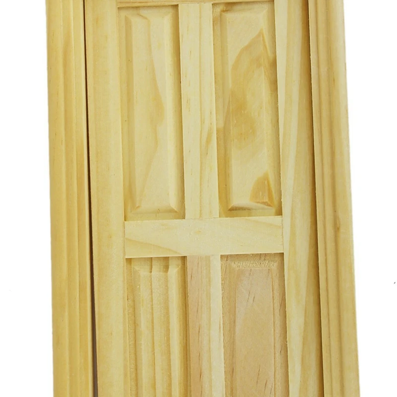 1/12 миниатюрный кукольный домик наружная открытая деревянная дверь с вершиной