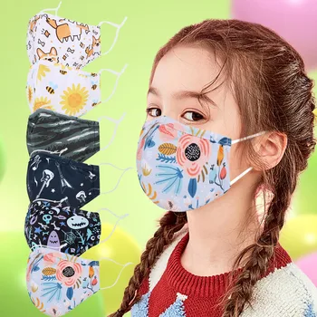

1PC Cartoon Print Face Mask Protection Children Kids Mouth Cover Face Shield Reusable Printed Mouth Masks mascarillas infantiles