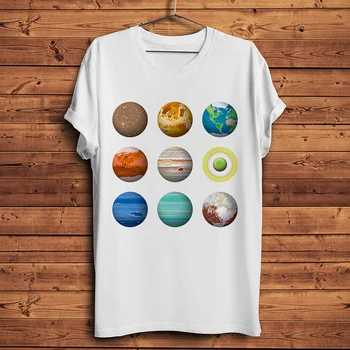 

nine planets of the solar system funny astronomy geek t shirt homme short sleeve men casual tshirt unisex streetwear