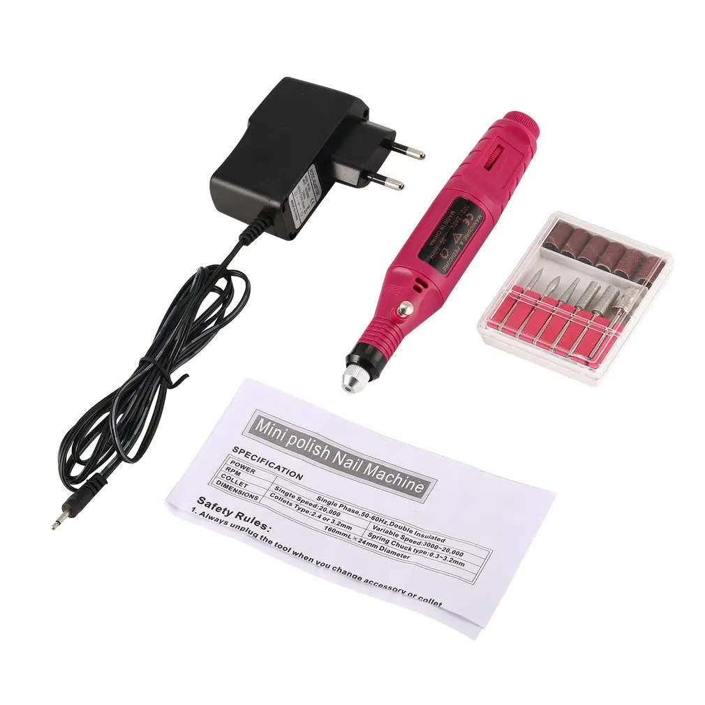 

Electric Nail Drill Machine Nail Grinder Manicure Pedicure Files Tools Kit Gel Remover Nail Polishing Cutters Kit