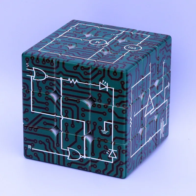 3x3x3 3D взрослых Скорость Поворотная головоломка, физика схема магический куб игра мозга слепых Брайля игрушка