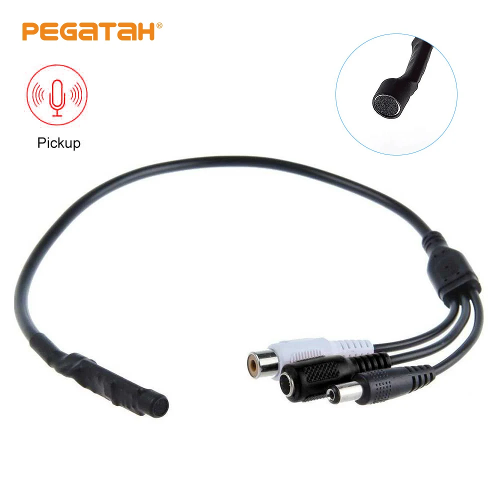 Аудио Пикап звуковой монитор Мини пикап Микрофон RCA кабель питания для камеры