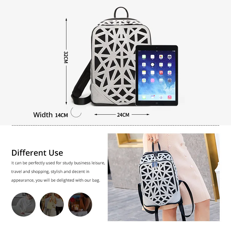 LOVEVOOK женский рюкзак, школьные сумки для девочек-подростков, модный полый рюкзак для путешествий/работы/школы, большой рюкзак для женщин