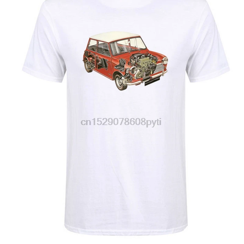 Casual T Shirt Austin Mini Classic 1275 Car Male 100% Cotton Short Sleeve Tee Shirts New Color Youth Design Tops | Мужская одежда