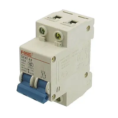 

AC 400V 32A 2-Pole Overload Protection MCB Mini Circuit Breaker
