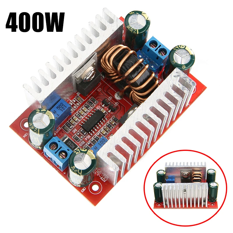 DC 400W повышающий преобразователь постоянного тока 8,5-50 V до 10-60V регулятор напряжения Удлинительный модуль питания