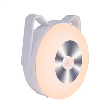 

Body Induction Light Control Cabinet Night Charging Cat Ears Human Table Lamp Three Modes Brightness Color Temperature Wall Lamp