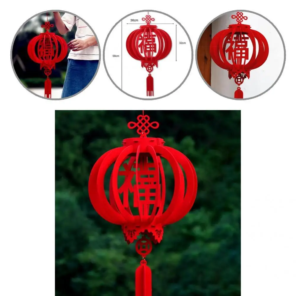 Universal Reusable Festive Chinese New Year Palaces Lantern Kit Red Lanterns Fu Character | Дом и сад