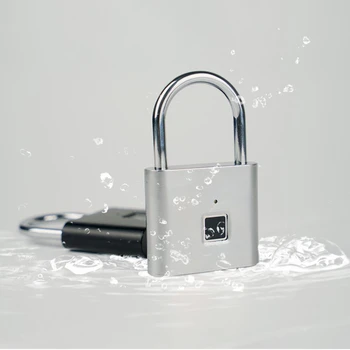 

Lock Electronic Fingerprint Smart Keyless USB Rechargeable Padlock Door Lock Quick Unlock Zinc Alloy Metal Self Developing Chip